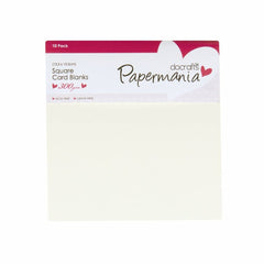 Papermania Cream Blank Cards Envelopes Pack Of 10 13.5 cm Square Shaped 300gsm Cardmaking Crafts