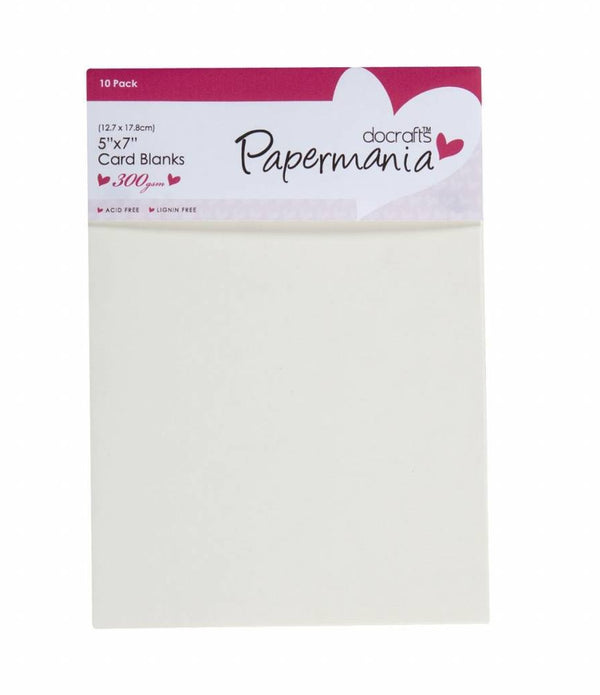 Papermania Blank Cards Envelopes Pack Of 10 Rectangular Cream 12.7cmx17.8cm Crafts