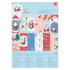 48 X Papermania At Home With Santa A4 Ultimate Craft Essentials Die-Cut Paper Pack Crafts