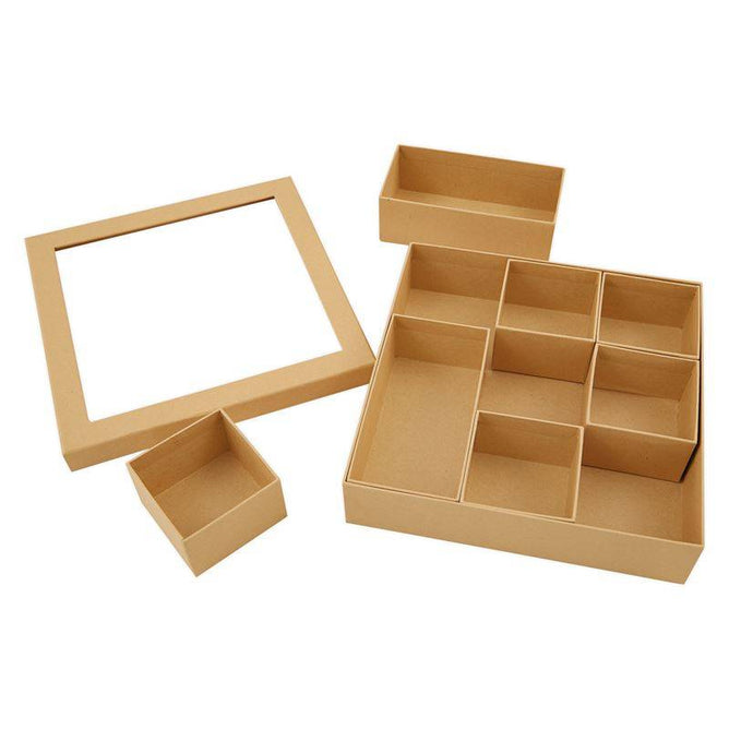 Papermania Bare Basics Shadow Box 20.3cm x 20.3cm Brown Square Shaped Home Decorations