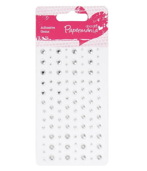 104 x Papermania Adhesive Silver Stones Assorted Size Cardmaking Scrapbooking Crafts