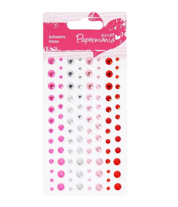 104 x Papermania Adhesive Red Hot Stones Assorted Size Cardmaking Scrapbooking Crafts