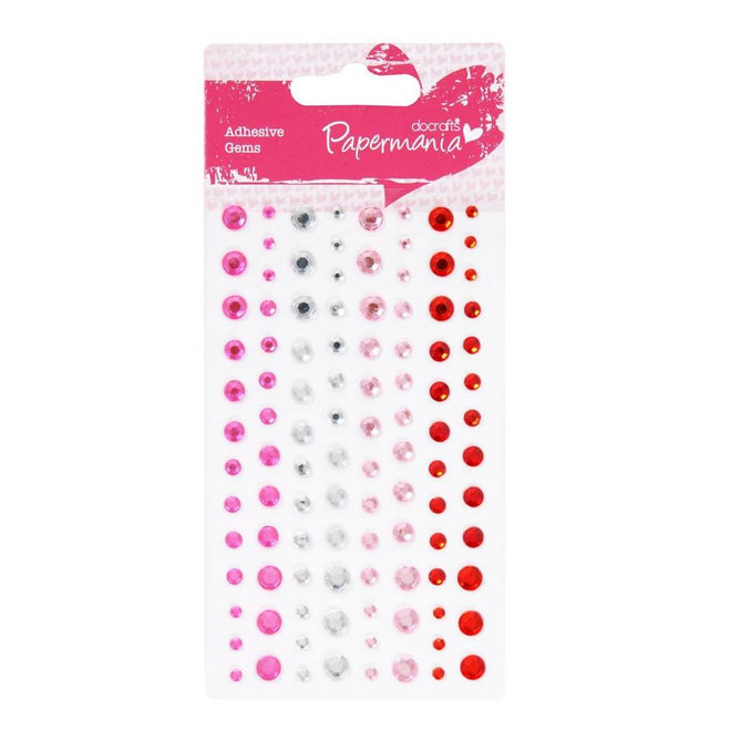 104 x Papermania Adhesive Red Hot Stones Assorted Size Cardmaking Scrapbooking Crafts