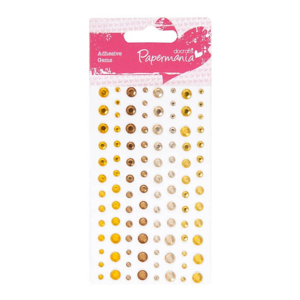 104 x Papermania Adhesive Sunshine Stones Assorted Size Cardmaking Scrapbooking Crafts