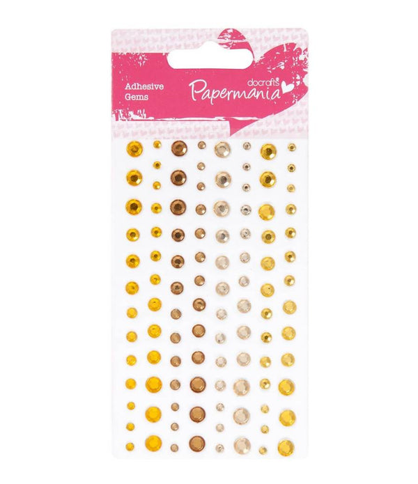 104 x Papermania Adhesive Sunshine Stones Assorted Size Cardmaking Scrapbooking Crafts