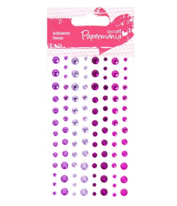 104 x Papermania Adhesive Heather Stones Assorted Size Cardmaking Scrapbooking Crafts