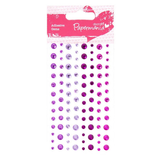 104 x Papermania Adhesive Heather Stones Assorted Size Cardmaking Scrapbooking Crafts