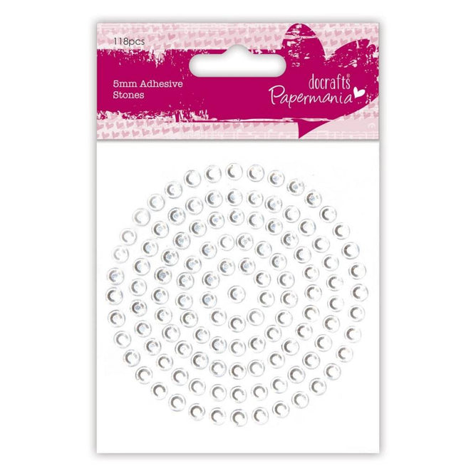 Papermania 5mm Silver Adhesive Stones Scrapbooking Jewellery Making Crafts