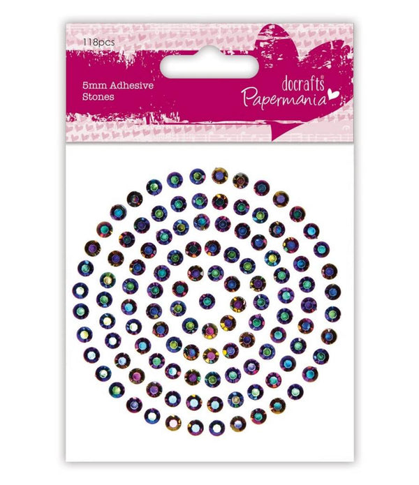 Papermania 5mm Iridescent Adhesive Stones Scrapbooking Jewellery Making Crafts