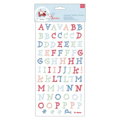 166 x Papermania Winter Woodland Alphabet Letters Thicker Adhesive Sticker Crafts