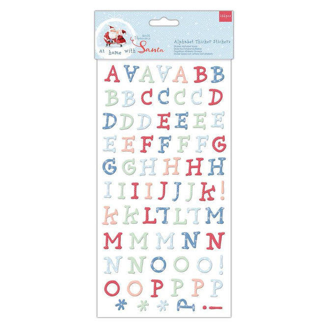 166 x Papermania Winter Woodland Alphabet Letters Thicker Adhesive Sticker Crafts