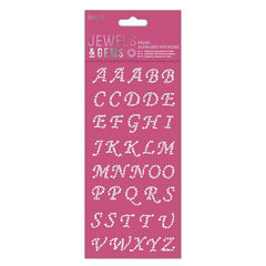 Papermania Adhesive Pearl Alphabet Stickers Italic Font Scrapbooking Embellishments Crafts