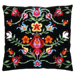 Vervaco Needlepoint Tapestry Canvas Cushion Kit Needlecraft 40x40cm - Folklore II