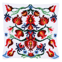 Vervaco Needlepoint Tapestry Canvas Cushion Kit Needlecraft 40x40cm - Folklore IV