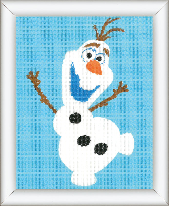 Vervaco Needlepoint Tapestry Canvas Kit Needlecraft 12.5x16cm -  Disney: Frozen Olaf