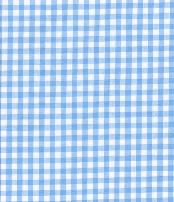 Pale Blue Gingham Polycotton 1/4