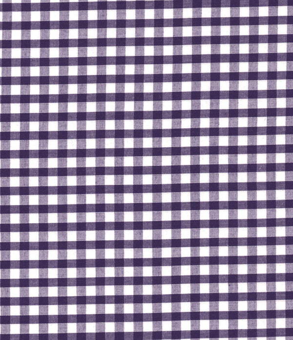 Purple Gingham Polycotton 1/4