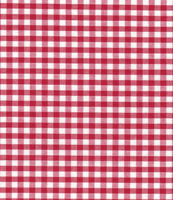 Red Gingham Polycotton 1/4