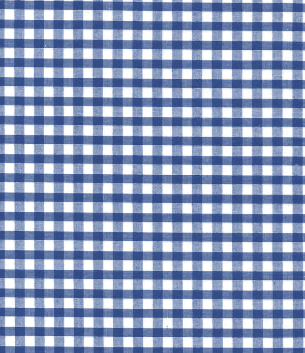 Royal Blue Gingham Polycotton 1/4