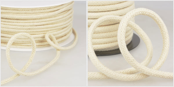 Stephanoise Natural Cotton Piping Cord Macramé Trimmings Crafts - Select Size