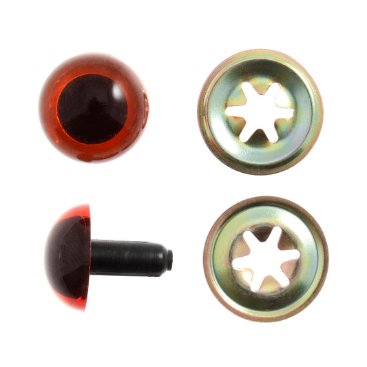 Trimits Soft Toy Safety Eyes 7.5mm Amber - Hobby & Crafts