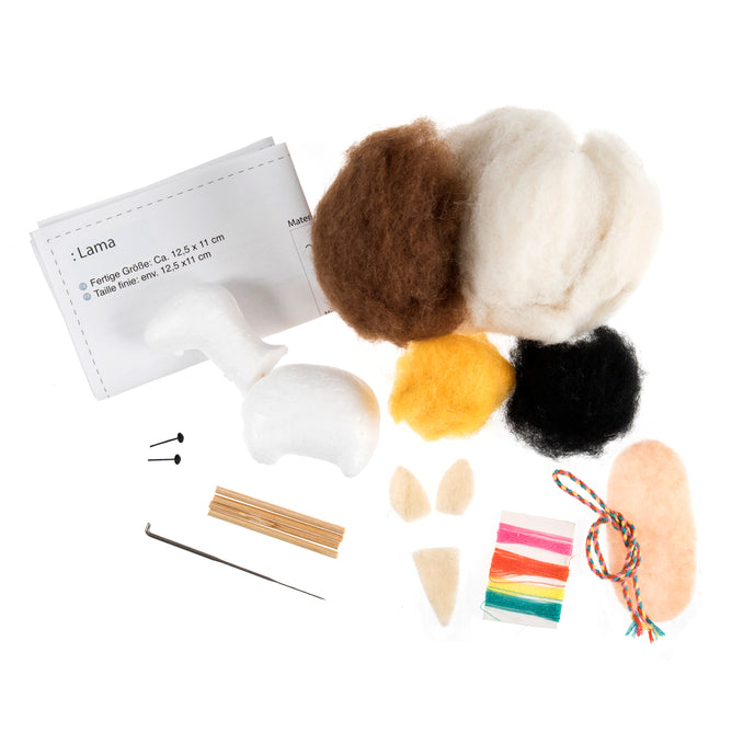 Needle Felting Crafting Kit Llama | Cute Decorations Toys | Beginner Friendly