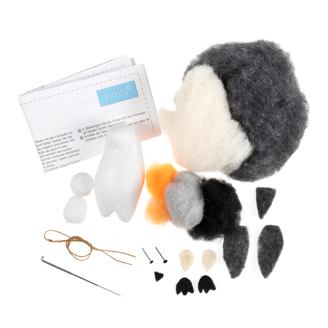 Christmas Needle Felting Crafting Kit Penguins | Cute Decorations Toys | Beginner Friendly