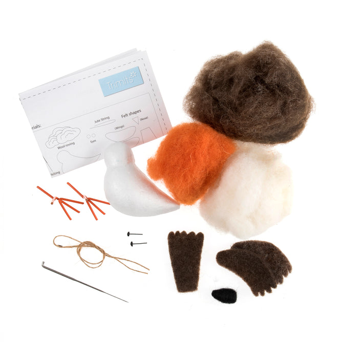 Christmas Needle Felting Crafting Kit Robin | Cute Decorations Toys | Beginner Friendly