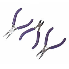 Pliers Set | Side Cutter, Round Nose and Flat Nose Pliers | Versatile Jewellery Making