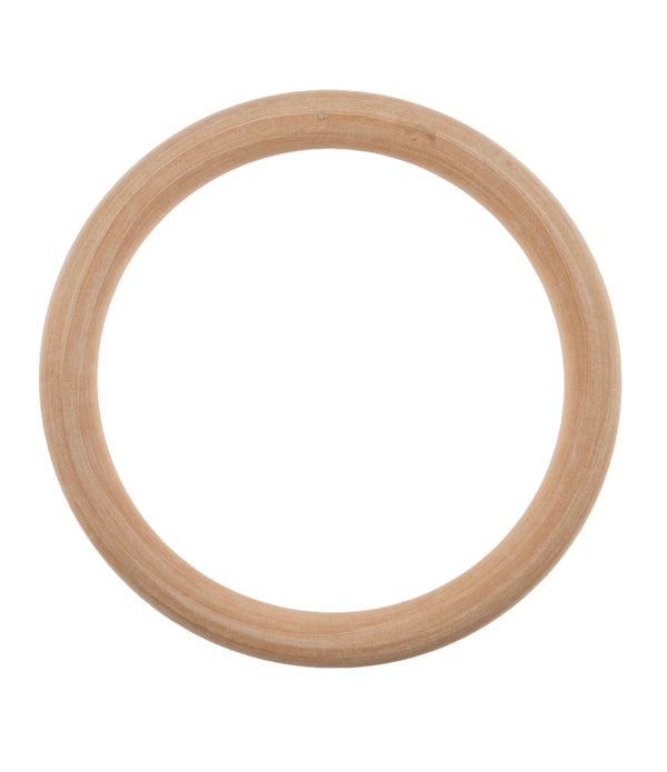 5 x Trimits Beech Wooden Round Ring Hoop Crocheting Macramé Crafts - Select Size