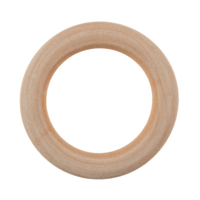 5 x Trimits Beech Wooden Round Ring Hoop Crocheting Macramé Crafts - Select Size