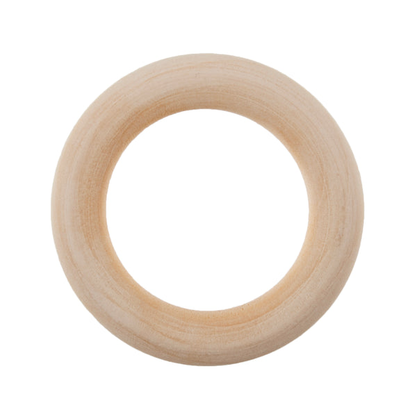 5 x Trimits Beech Wooden Round Ring Hoop Crocheting Macramé Crafts - Select Size