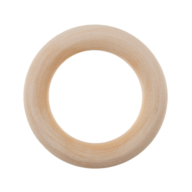 5 x Trimits Beech Wooden Round Ring Hoop Crocheting Macramé Crafts - Select Size