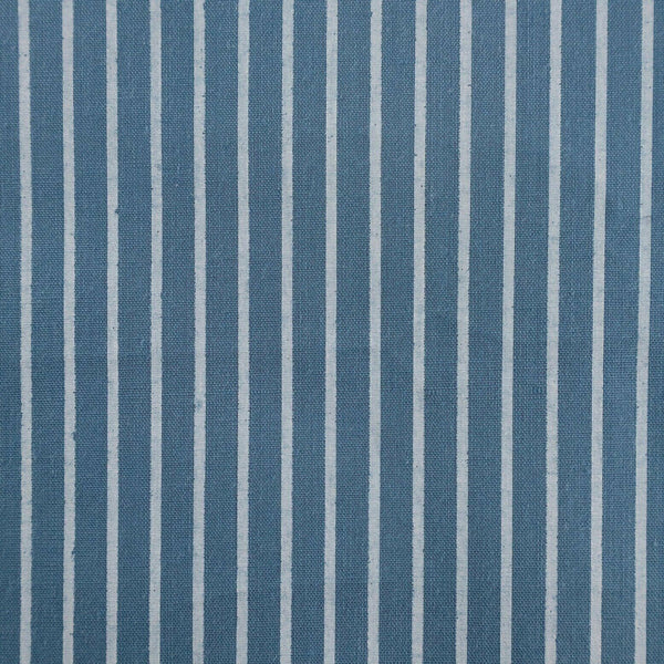 Ticking Stripes Wedgewood Shabby Chic Polycotton Floral Fabric