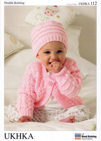 Double Knitting Pattern Cardigans Hat Blanket 0 To 1 years 31-51 cm 12-20 inches - Hobby & Crafts