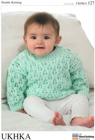 Double Knitting Pattern Cardigans Sweaters 0 To 1 years 31-51 cm 12-20 inches - Hobby & Crafts