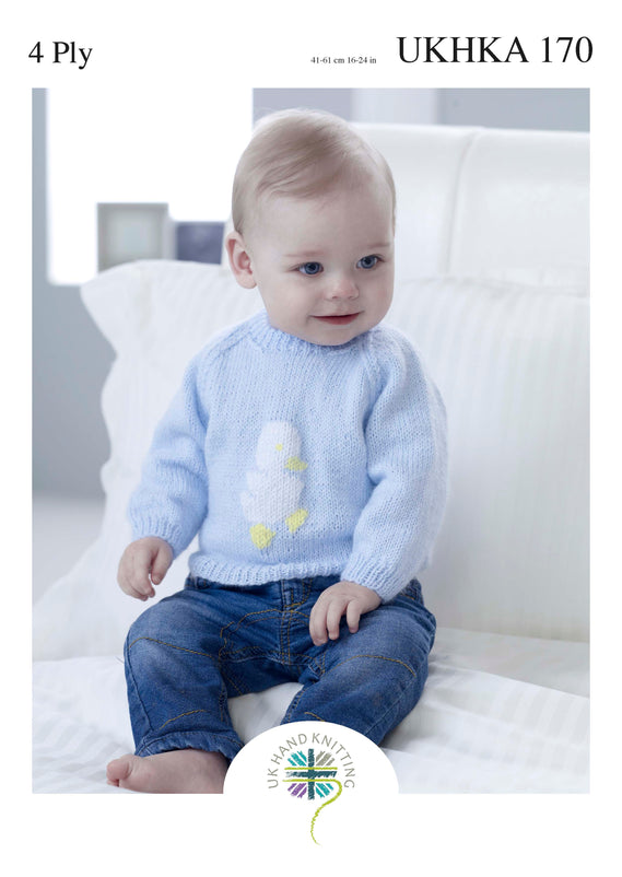 4 Ply Knitting Pattern Embroidered Jumper 0 To 4 Years 41-66 cm 16-26 inches - Hobby & Crafts
