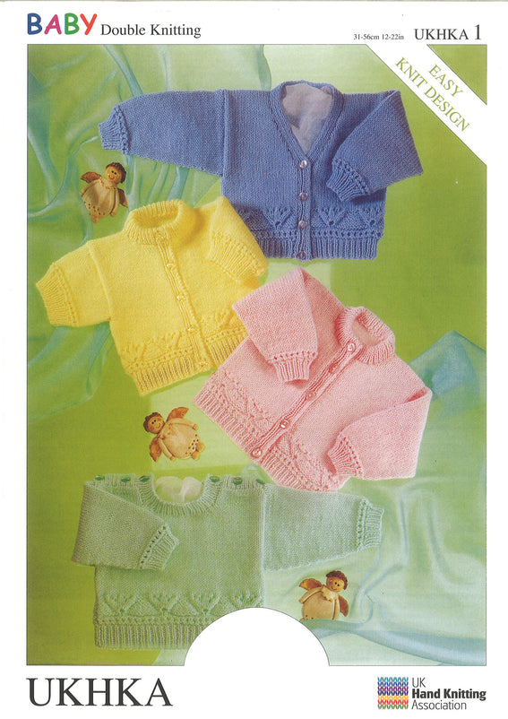 Double Knitting Pattern Cardigans Sweaters 0 To 2 years 31-56 cm 12-22 inches - Hobby & Crafts