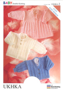 Double Knitting Pattern Cardigans Matinee Coat 0 To 1 years 31-51 cm 12-20 inches - Hobby & Crafts