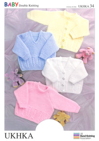 Double Knitting Pattern Sweater Cardigan 0 To 6 years 41-66 cm 16-26 inches - Hobby & Crafts