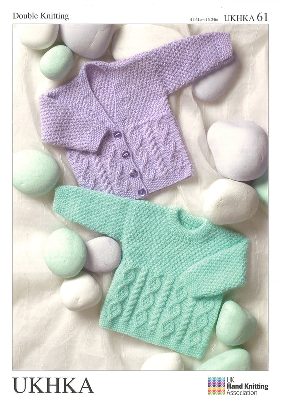 Double Knitting Pattern Cardigans Sweater 0 To 4 years 41-61 cm 16-24 inches - Hobby & Crafts