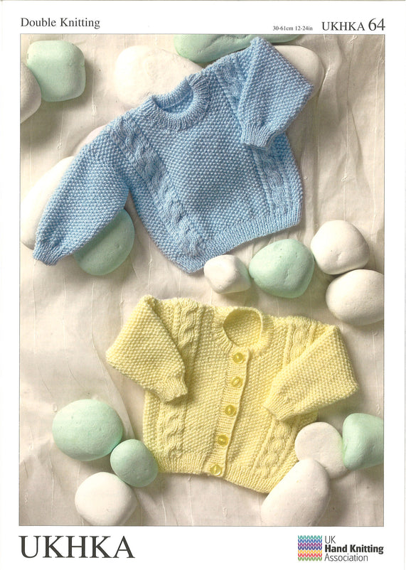 Double Knitting Pattern Cardigan Sweater 0 to 4 Years 30-61 cm 12-24 inches - Hobby & Crafts