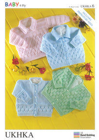 4 Ply Knitting Pattern Cardigans Sweater 0 - 2 Years 31-56 cm 12-22 inches - Hobby & Crafts