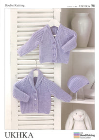 Double Knitting Pattern Cardigans Hat 0 To 1 years 31-51 cm 12-20 inches - Hobby & Crafts