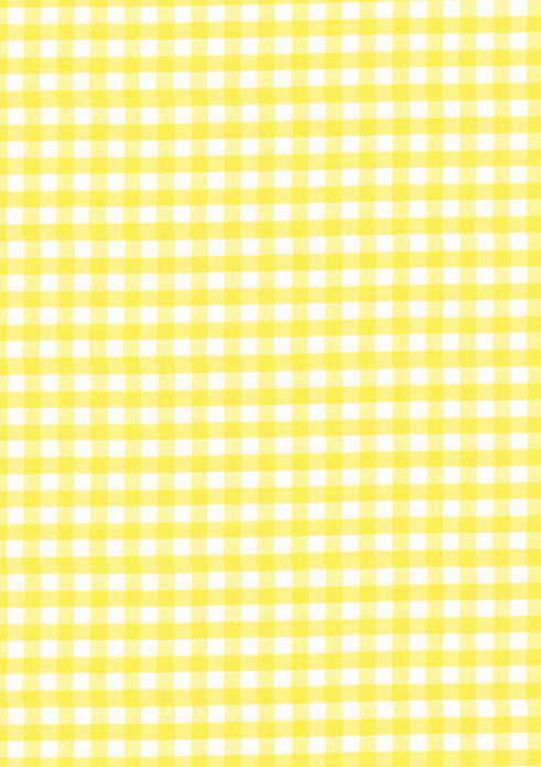 Yellow Gingham Polycotton 1/4" Checked Fabric Select Size 112cm Wide