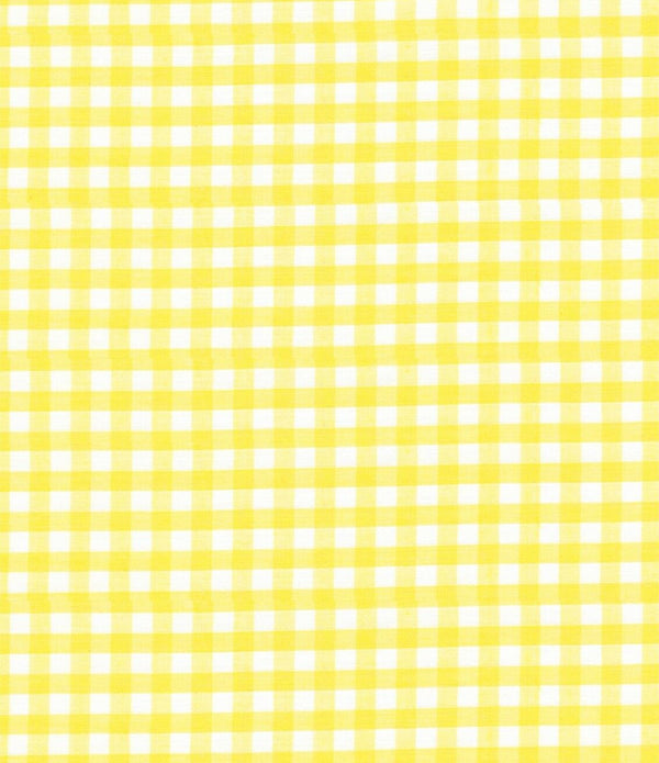 Yellow Gingham Polycotton 1/4