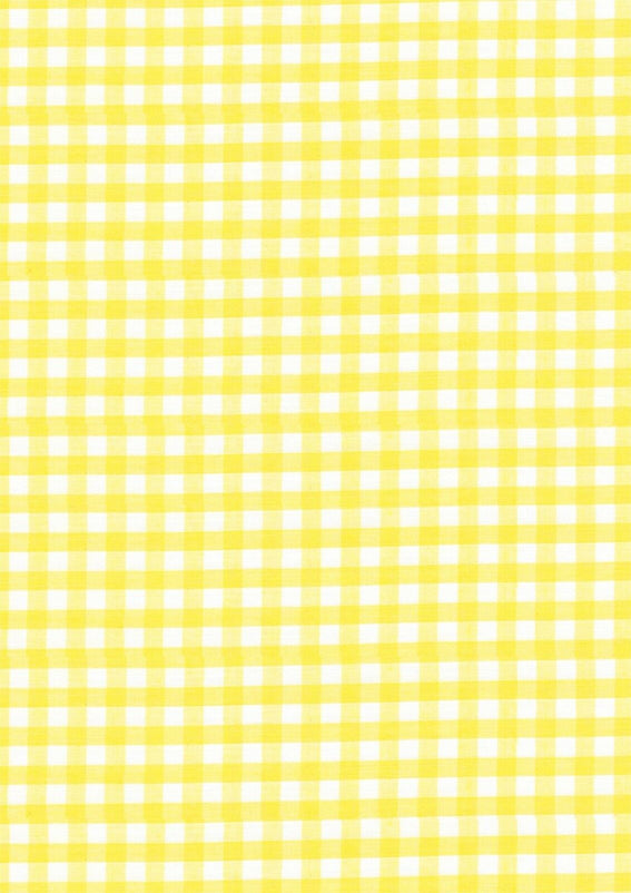 Yellow Gingham Polycotton 1/4" Checked Fabric Select Size 112cm Wide