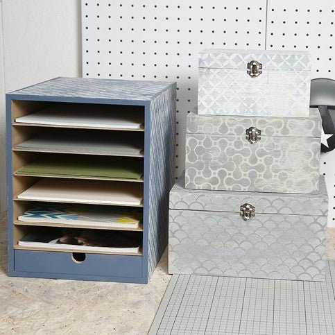 A4 Paper Card Storage Filing Cabinet MDF Wood Wooden Strong 6 Shelves 1 Drawer - Home - Crafts