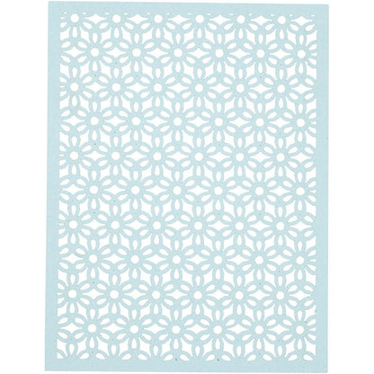 A5 x 24 Assorted Colour Different Design Lace Patterns Cardboard Sheets Pad 200g - Home - Crafts