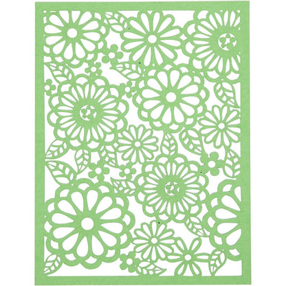 A5 x 24 Assorted Colour Different Design Lace Patterns Cardboard Sheets Pad 200g - Home - Crafts